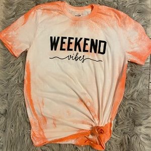 Hand made custom bleach dye vintage tee shirt